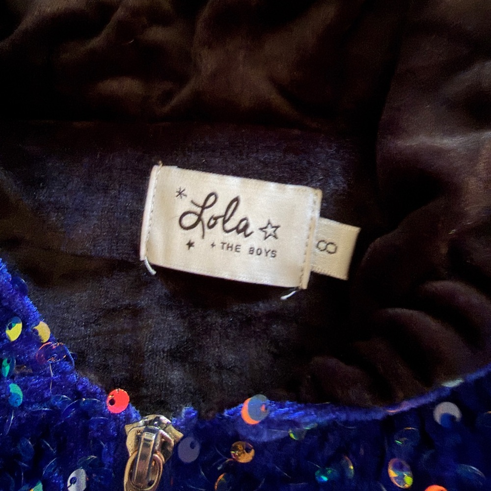 Lola + The Boys Sparkling Blue Sequin Set - Picture 3 of 4